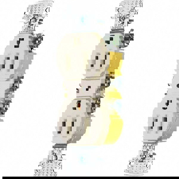 Straight Blade Duplex Receptacle: NEMA 5-15R, 15 Amps, Grounded